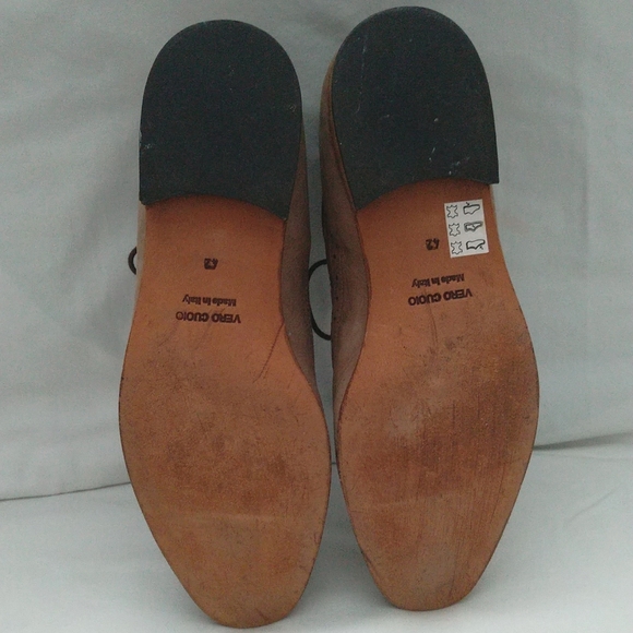Vero cuoio made in Italy men's leather lace up light brown dress shoes Sz 42 - Picture 9 of 12